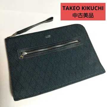 TAKEO KIKUCHI 다케오 키쿠치 클러치백 새상품급 중고 L자 지퍼