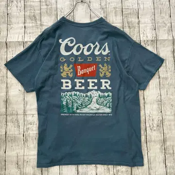 구제 의류 Coors 쿠어스 기업 로고 프린트 T셔츠