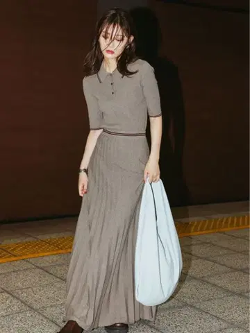 Mila Owen 니트 플리츠 스커트