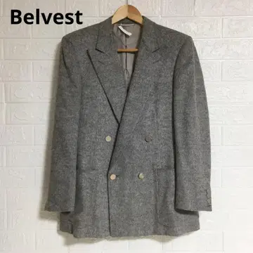 Belvest 알파카 100% 더블 자켓 그레이 남성용 브랜드