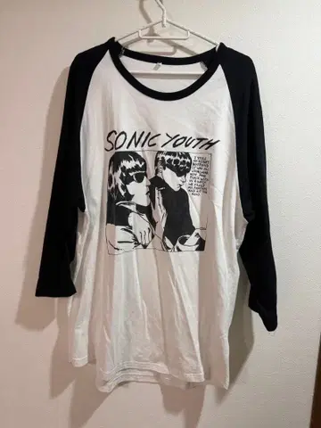 SONIC YOUTH 래글런 티셔츠 XXL