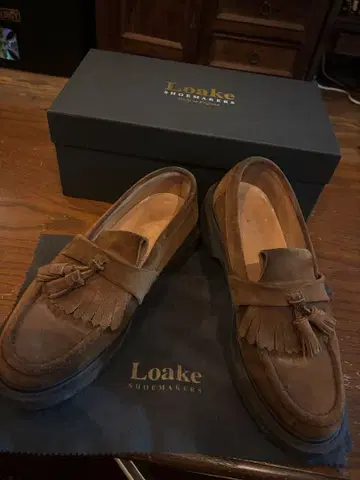 Loake Brighton 스웨이드 태슬 로퍼 25.5~26cm