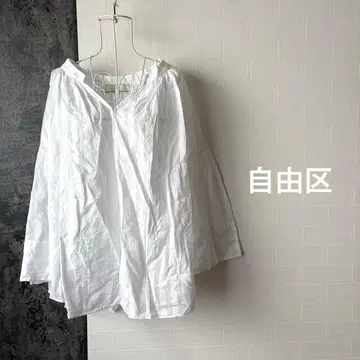 834 자유구 깊은 V넥 넉넉한 가슴 너비 비침 스트라이프 셔츠