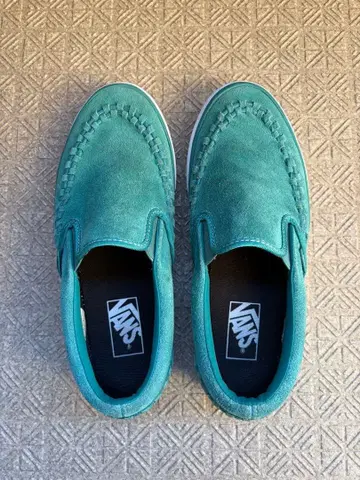 VANS 슬립온 뜨개질 스웨이드 그린