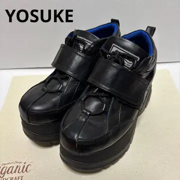 YOSUKE 요스케 통굽 스니커즈 사이드 지퍼 벨크로 레이스업