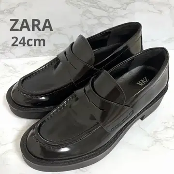 ZARA 페니 로퍼 블랙 통굽 로퍼
