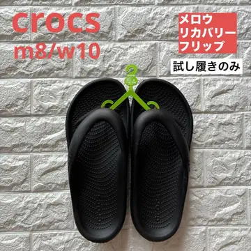 crocs Mellow Recovery Flip 블랙 M8 W10