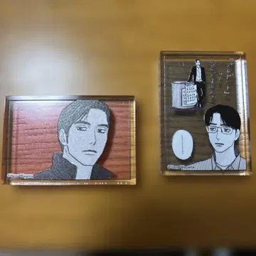 가라오케 가자 블록 아크릴 스탠드 2종 세트