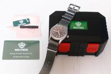 새상품 MILITREK 밀리터리 쿼츠 37mm 그레이 VH31 무브