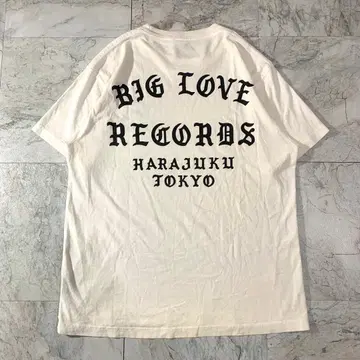 레어 디자인 big love records T셔츠 화이트