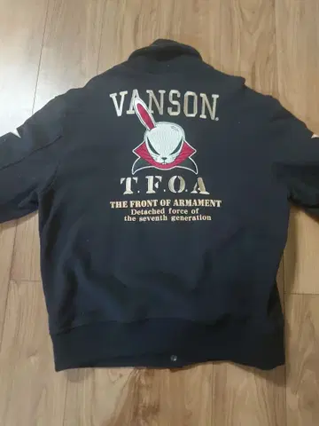 VANSON T.F.O.A 바시티 자켓 XXL 블랙