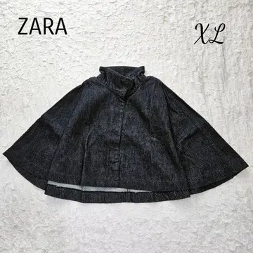 [ 새상품급 ] ZARA 자라 다크 데님 케이프 코트 판초 빅