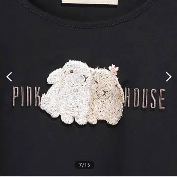 오늘만 가격 인하 PINK HOUSE 토끼 자수 긴팔 티셔츠