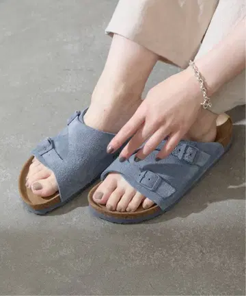 [ 미사용 ] BIRKENSTOCK ZURICH 스웨이드 샌들 블루