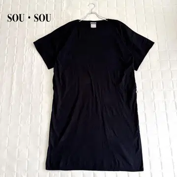 SOU SOU Yousou. 타카시마치지 원피스 일본제 블랙 넉넉한 교토