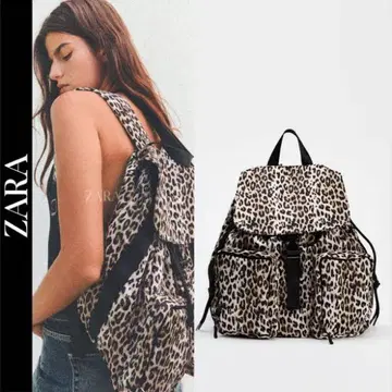 ZARA 레오파드 무늬 백팩 백팩