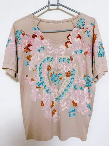 TSUMORI CHISATO 꽃무늬 프린트 반팔 T셔츠