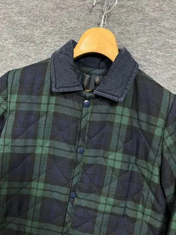 깨끗함 영국제 라벤햄 충전솜 퀼팅 코트 블랙워치 S 상당