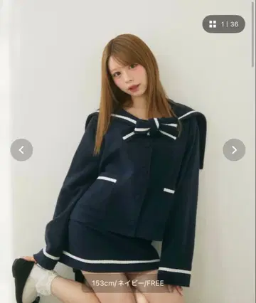 레이스 라인 세일러 카라 셋업