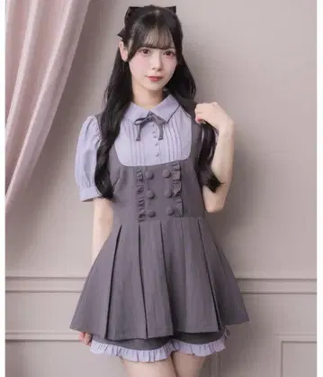 pium 요크 절개 도리 플리츠 셋업