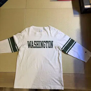 미사용 새상품 Champion WASHINGTON 풋볼 T셔츠 7부 소매