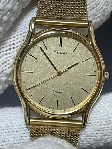 SEIKO 돌체 쿼츠 새상품 배터리 골드 남성용