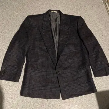BORSALINO 테일러드 자켓 체크 무늬 다크 그레이