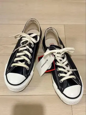 미사용 Converse ALL STAR J OX 가죽 네이비 일본제