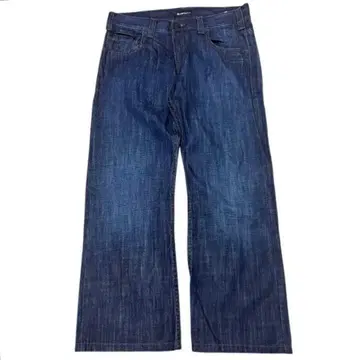 ARMANI Archive 키링 백 패치 스트레이트 데님 팬츠