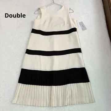 Double 더블 바이컬러 원피스 플리츠 M 사이즈