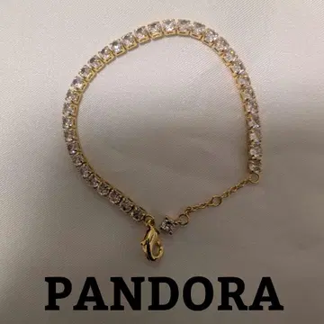 PANDORA 스파클링 데니스 팔찌 골드 16cm