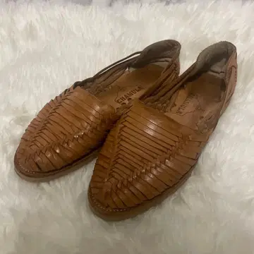 레어 CHAMULA 천연 가죽 펌프스 샌들 멕시코제