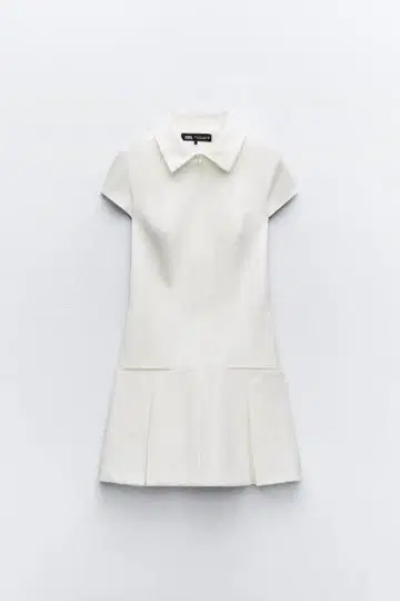 ZARA 자라 화이트 미니 원피스 미니 스커트 플리츠 스커트