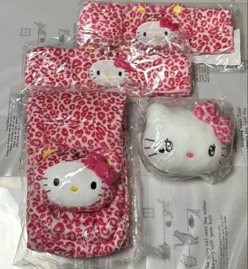 산리오 복권 키티 레오파드 무늬 머플러 & 티슈 박스 케이스 & 백참