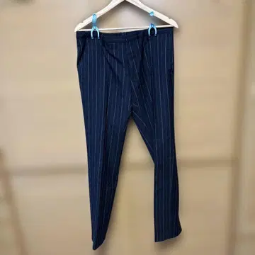 DRIES VAN NOTEN 울 스트라이프 슬랙스 50