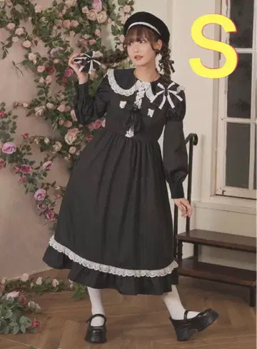 새상품 아이노 에리 샬롯의 수요일 원피스 블랙 S사이즈 얌전한 블랙
