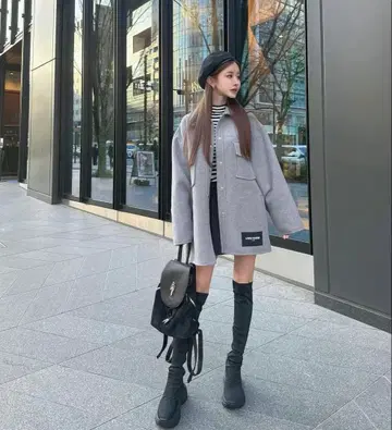 YELLO 도쿄 블랙 스니커 롱 부츠