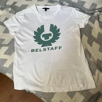 BELSTAFF 티셔츠 화이트 로고 프린트 M 사이즈