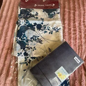 ORIGINAL YUKATA 유카타 오비 세트 국화 패턴