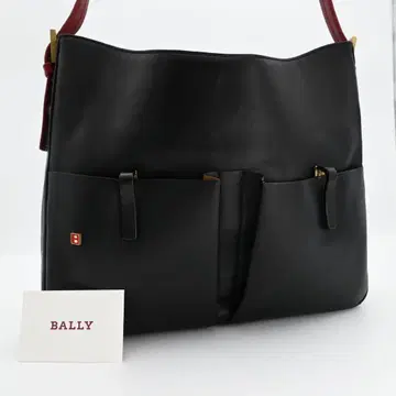 컨디션 최상 BALLY 발리 숄더 핸드백 가죽 블랙 로고