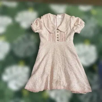 LIZ LISA 트위드풍 반팔 원피스 핑크 가격 인하