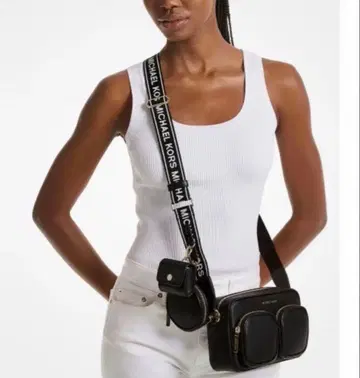 MICHAEL KORS JETSETTRAVEL 가죽 크로스 바디 미디엄