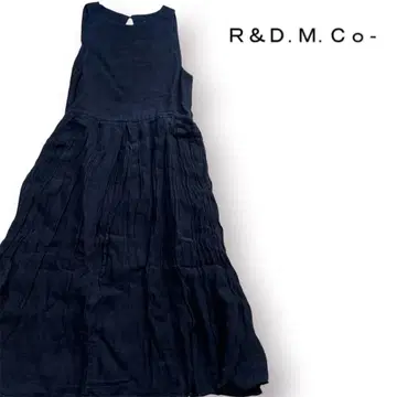 [새상품급] R & D.M.Co 롱 플리츠 플레어 원피스 린넨 100%