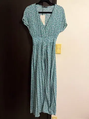ZARA 꽃무늬 원피스 블루 새상품