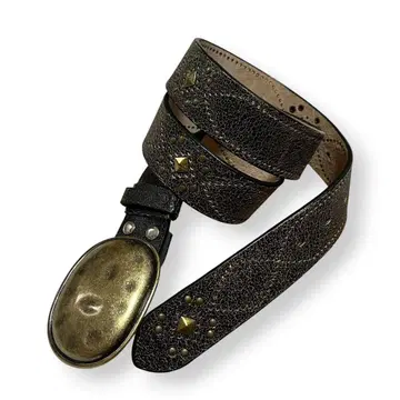 unknown crystal studs leather belt swah