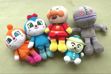 [호빵맨] 봉제 인형 5체 세트 다다단 짤랑이 코킨쨩