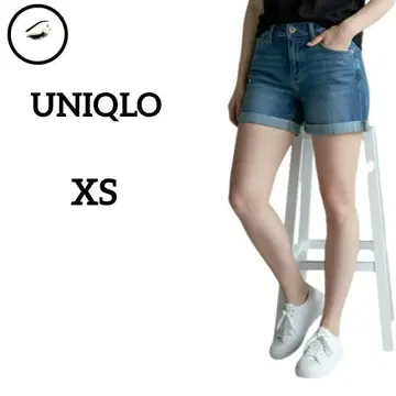 유니클로 워시 데님 숏 팬츠 XS 인디고 블루 작은 사이즈 여름