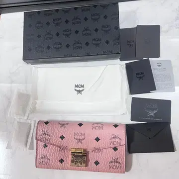 MCM 장지갑 비세토스 핑크