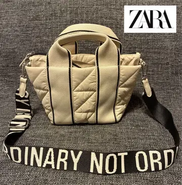새상품급 ZARA 자라 2WAY 텍스트 퀼팅 숄더백