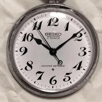 SEIKO 세이코 프레시젼 철도 시계 수동 와인딩 회중시계